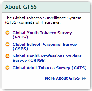 Screenshot of About GTSS section