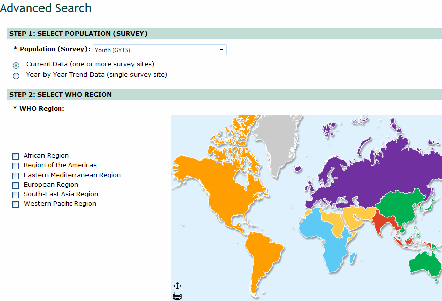 Screenshot of Advanced Search page.