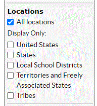 Screenshot of checkboxes